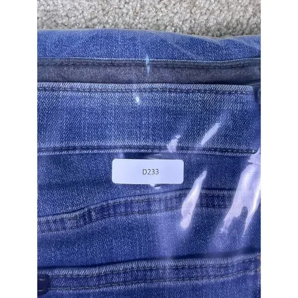 Lee Slim Fit Straight Leg Mid Rise Jeans Womens 14 Blue Denim Dark Wash D233 - Picture 14 of 14